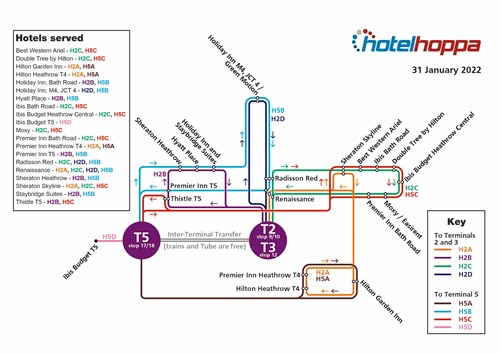 Hotel Hoppa Network map